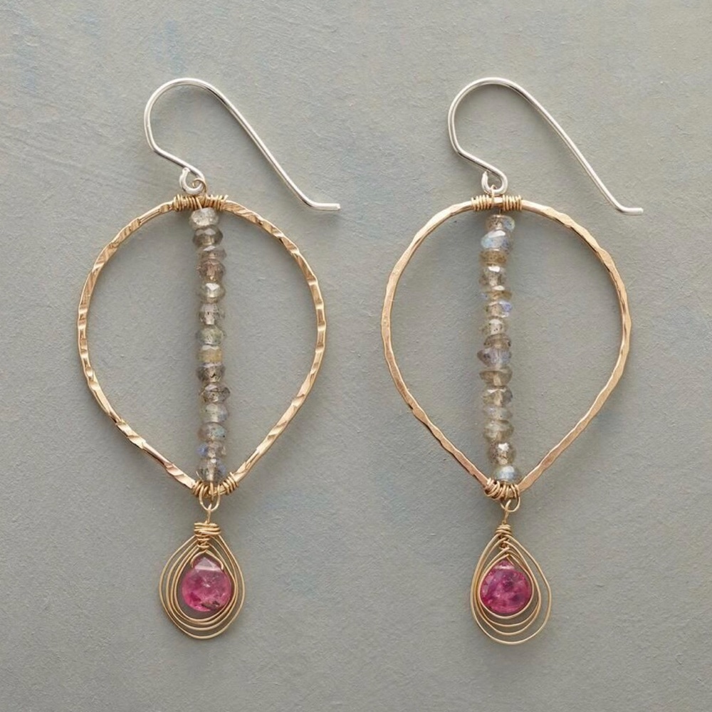Pointedly Pink Loop Earrings by Sundance